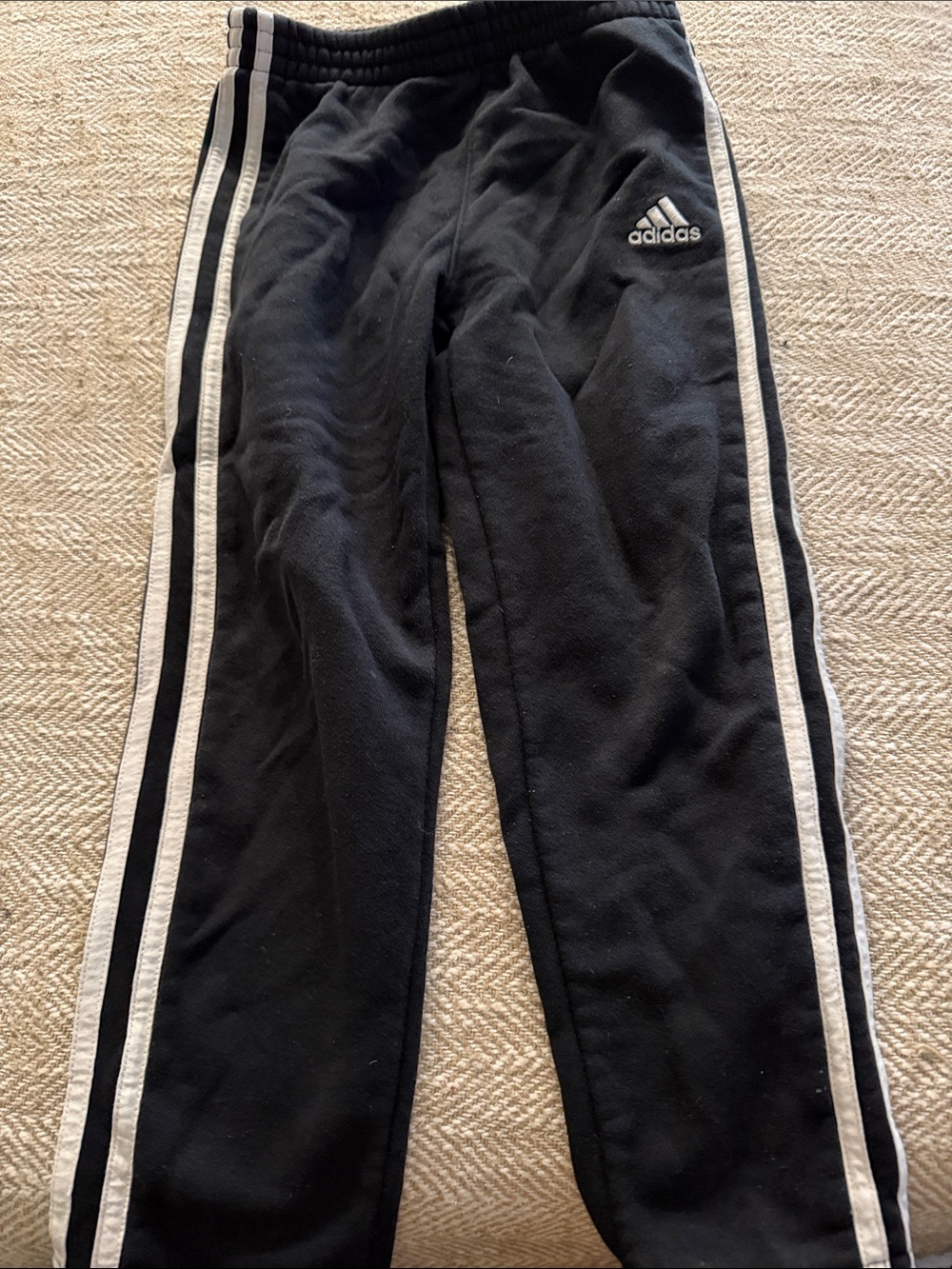 adidas Black Joggers with White Side Stripes A13